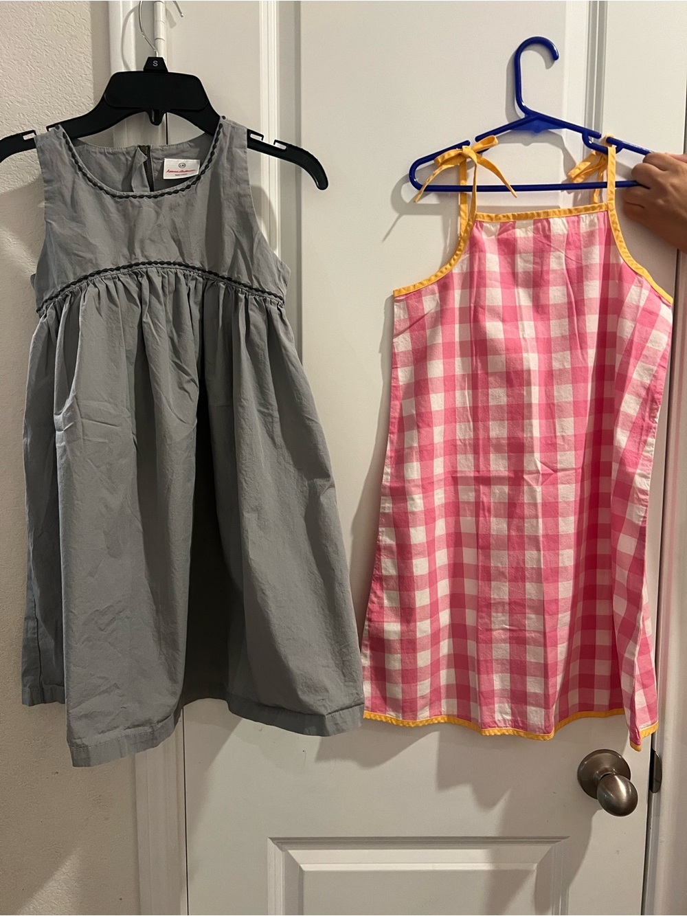 Hanna Andersson Pink Gingham Sundress with Yellow Trim